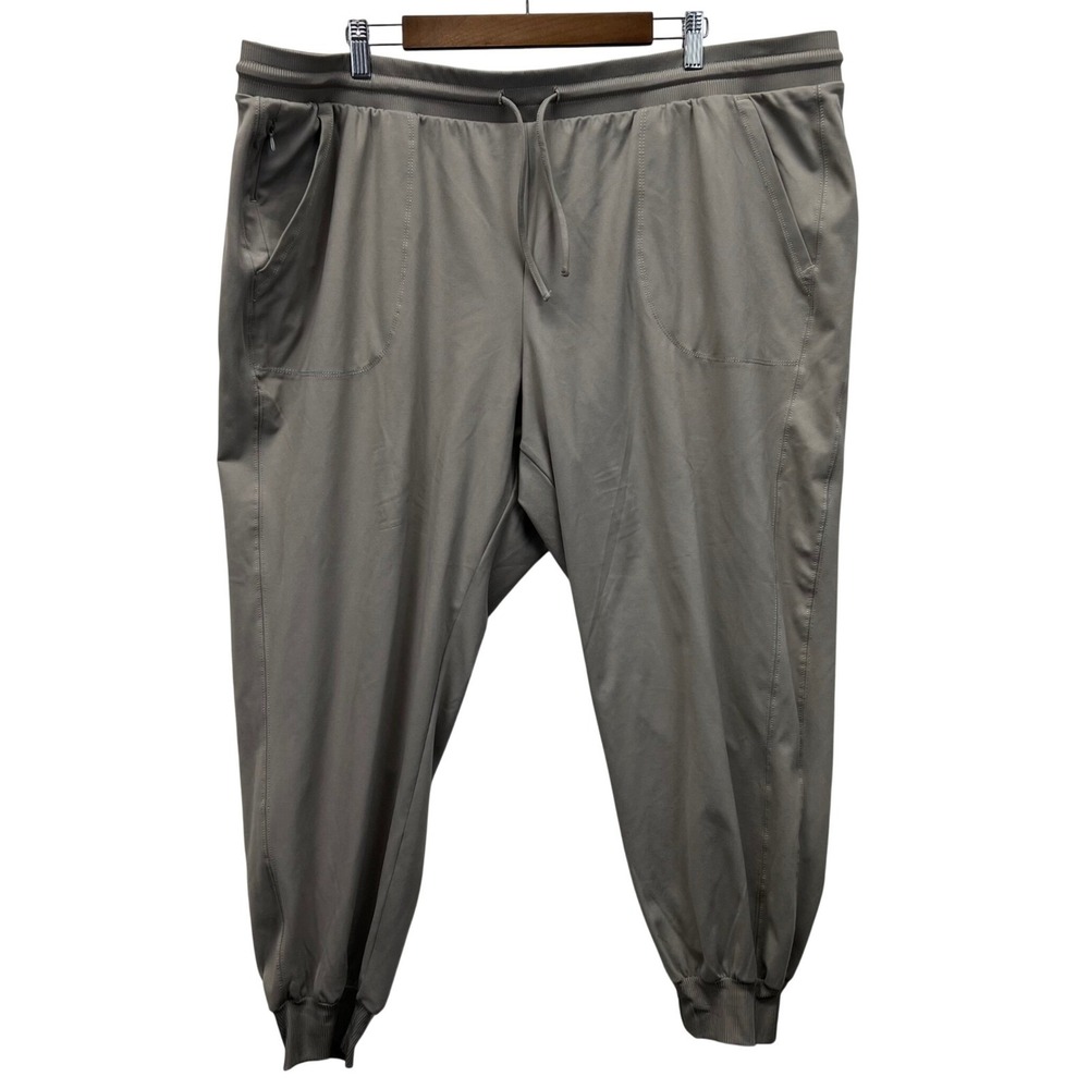 Zac & Rachel Jogger Pants Mens 3X‎ Taupe Stretch Drawstring Pockets Activewear